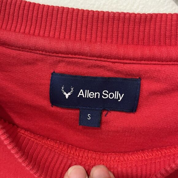 Allen Solly Sweatshirt Youth Small Red Crewneck Spell Out Preppy - Picture 3 of 9
